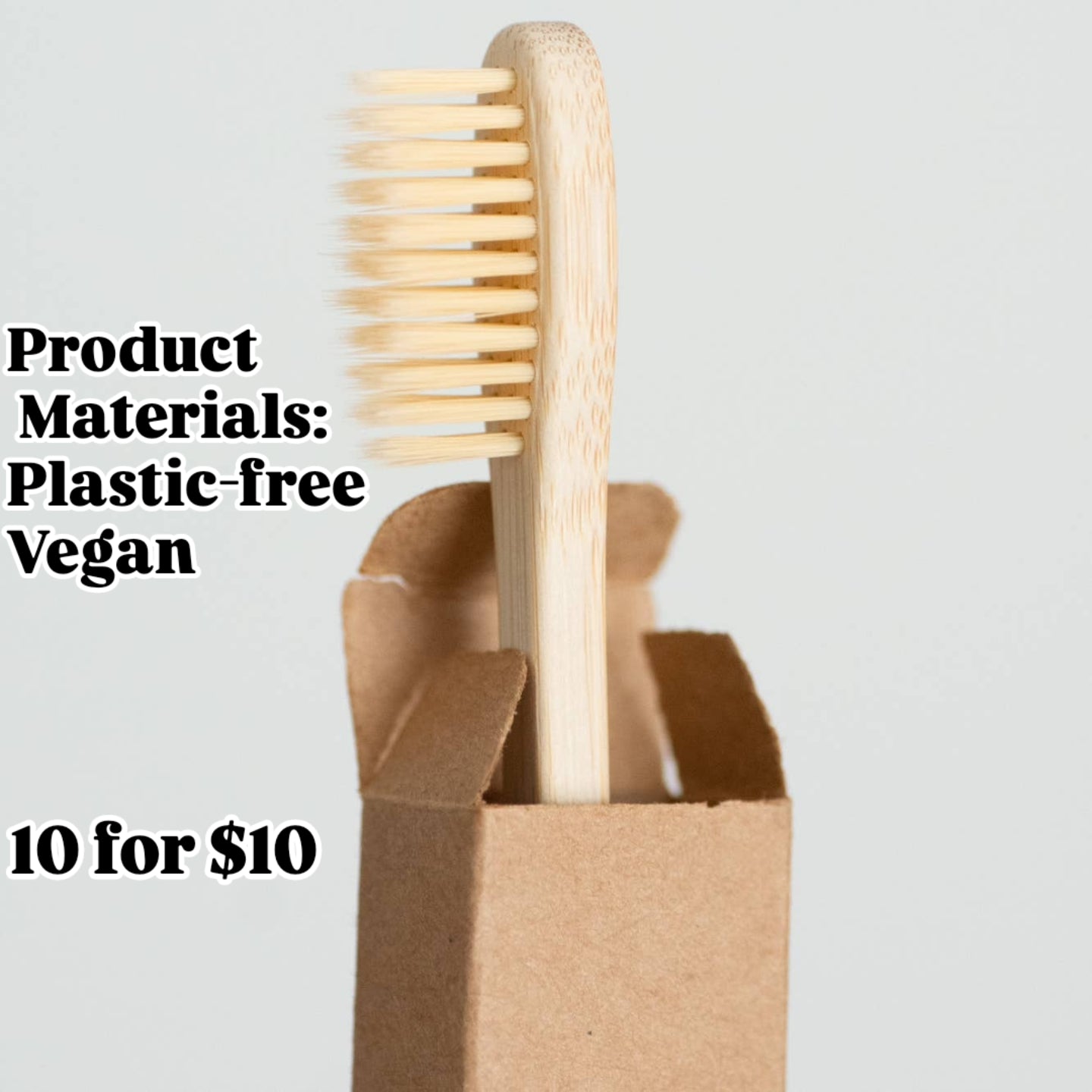Bamboo toothbrush 10 pack